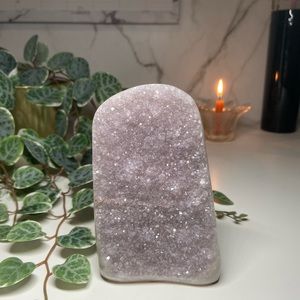 Huge Lilac Amethyst Cutbase Freeform Self Standing Crystal Statement Piece